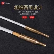 纯铜粗细烟两用烟嘴 老式全黄铜循环使用拉杆过滤器烟嘴