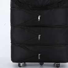 Large capacity folding air checked bag. Multilayer Extended Boarding Travel Bag. Oxford Cloth Bag. Universal wheel portable moving bag