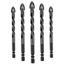 Lengthened hexagonal twist cross drill electric drill bench drill drilling bit carbide hexagonal thread ten Bit bit
