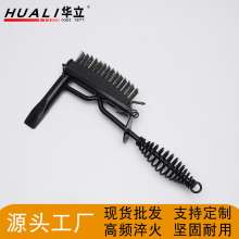 Welding hammer with spring handle. Welding hammer with strip brush. Slag hammer. Multi - function welding hammer hammer