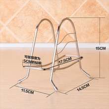 Thickened 2 knife notches stainless steel knife holder Kitchen multifunctional tool shelf storage rack cutting board rack non-magnetic steel knife holder