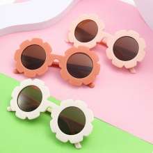 2023 New children's sunglasses. Sunglasses. Glasses. Cute flower round frame children's glasses Sun protection UV protection baby sunglasses