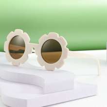 2023 New children's sunglasses. Sunglasses. Glasses. Cute flower round frame children's glasses Sun protection UV protection baby sunglasses