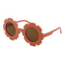 2023 New children's sunglasses. Sunglasses. Glasses. Cute flower round frame children's glasses Sun protection UV protection baby sunglasses