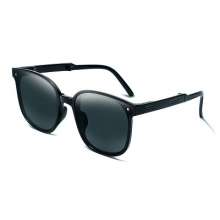 New folding sunglasses. Female Ume purple advanced sensitive face small live sun eye glasses. Mirror summer UV protection