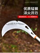 Longfeng new manganese steel thickened cutting grass sickle cutting tree knife Long blade cutting bamboo knife Outdoor forestry knife wood knife polishing cutting knife