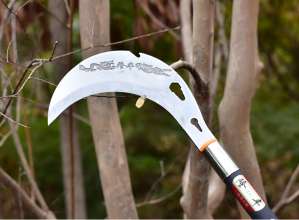 Longfeng new manganese steel thickened cutting grass sickle cutting tree knife Long blade cutting bamboo knife Outdoor forestry knife wood knife polishing cutting knife