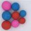Dog toy. Pet nibble through rope solid ball. Rubber bouncy ball. Teething pet toy for dog training
