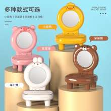 Desktop cartoon phone stand. Phone stand with mirror. Watch TV phone stand. New fashion animal chair stand with fragrant portable stool