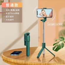 Mobile phone Bluetooth selfie stick. Live broadcast stand. Extended mini handheld Tiktok Live broadcast integrated desktop tripod stand with fill light