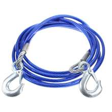 Car tow rope wire. Strong tow rope for cars. Pull rope. 4 m 5 t trailer with thickened off-road binding belt